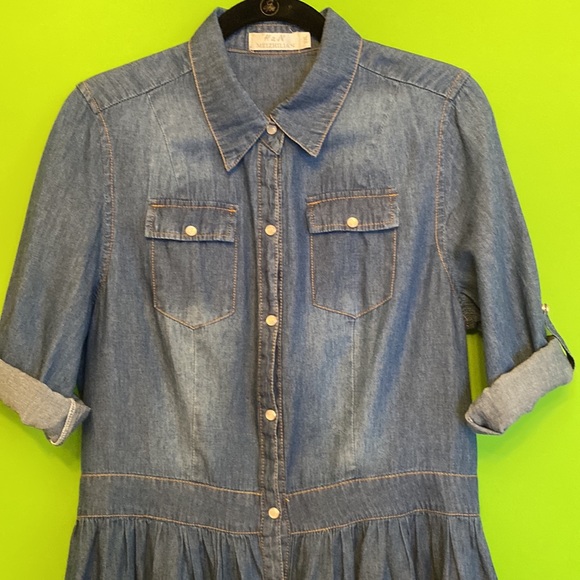 Denim Dress/Jacket Button Down (Pearl Snap buttons) 3XL - Picture 6 of 6
